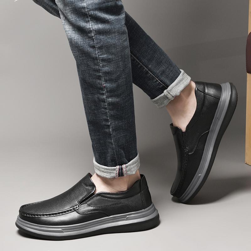 Mocasini versatili pentru bărbați, pantofi sport respirabili pentru bărbați, pantofi casual din piele naturală pentru bărbați, încălțăminte clasică confortabilă slip-on pentru bărbați