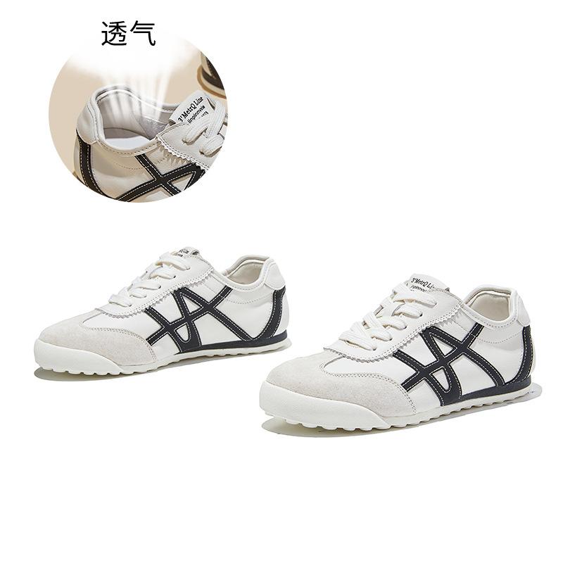 

The first layer of cowhide Forrest Gump shoes women s spring new platform-soled women s sports shoes casual versatile moral training shoes 35 чёрный