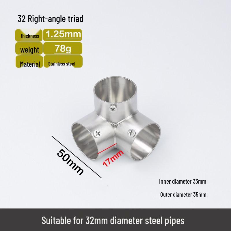 Stainless Steel Right Angle Elbow Union Tee Four-Way Pipe Fitting Combo