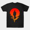 Men Black Print T-shirt John Wick Sunset No-Cut Transfer Paper Print Cotton Tshirt