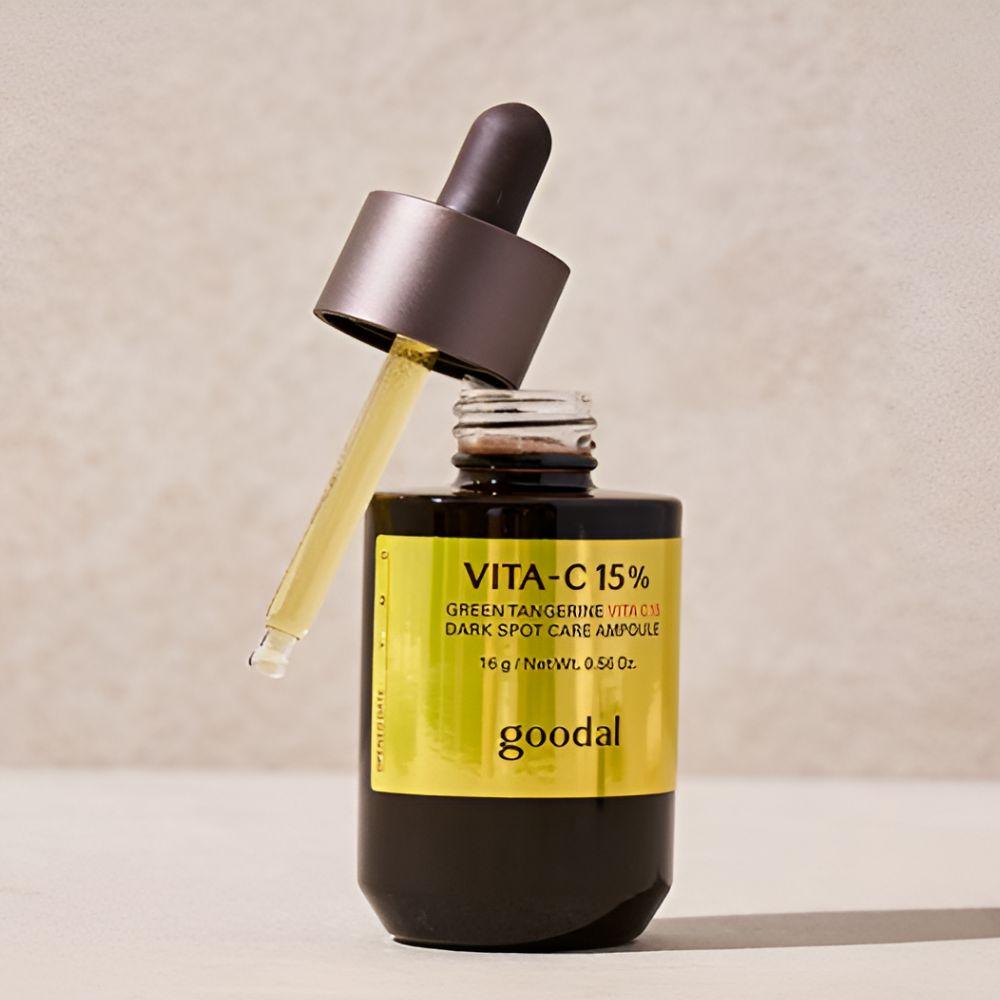 Goodal Green Tangerine Vita C 15 Dark Spot Care Ampoule Brightening Facial Serum 16g