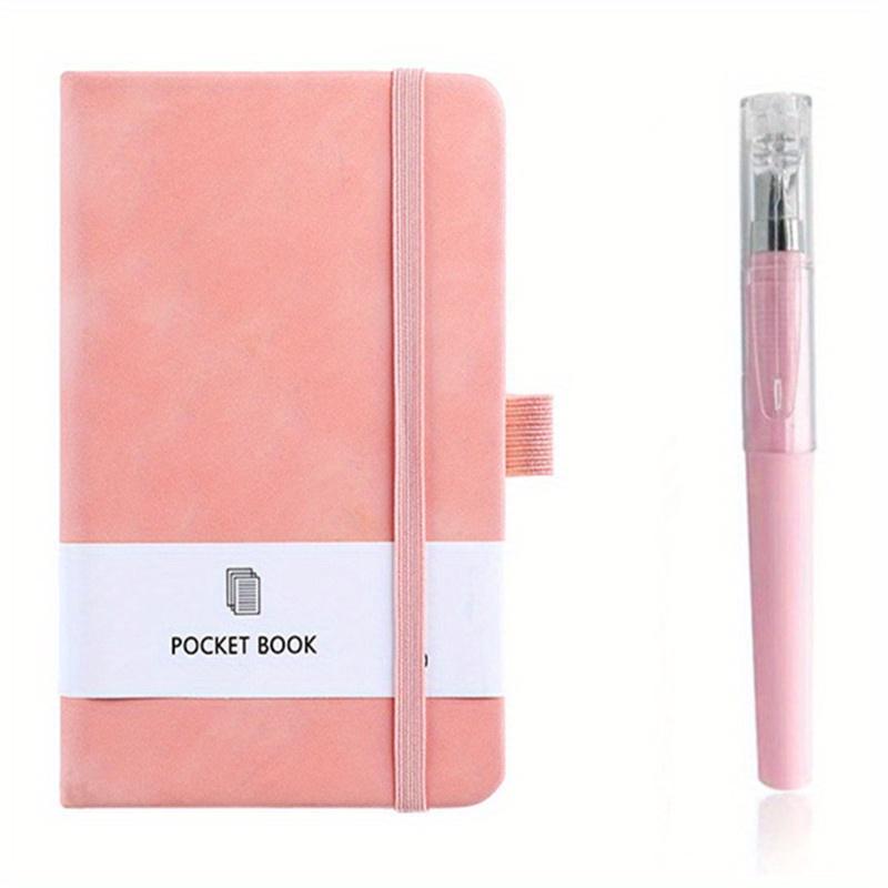 

1 шт. Мини-карманный блокнот формата А6 с ручкой, портативный блокнот с внутренними страницами, идеально подходит для ежедневных заметок, офиса, записной книжки, студенческого дневника A6 5.7x3.74 Inch розовый