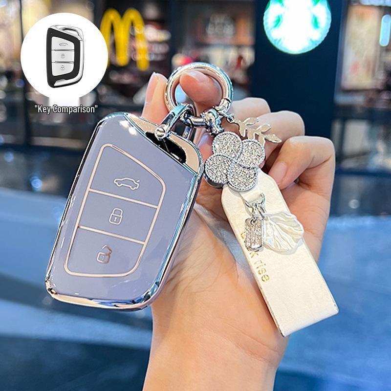 JAC Car Key Cover for Jiayue A5, X4, X7, iC5, iEVS4/7S/T8, and Ruifeng S4/S7/M6