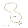 SUMENG 2024 New Fashion Silver Color PadLock Pendant Necklaces Link Chain Lock  Femme Collar For Women Men Gifts
