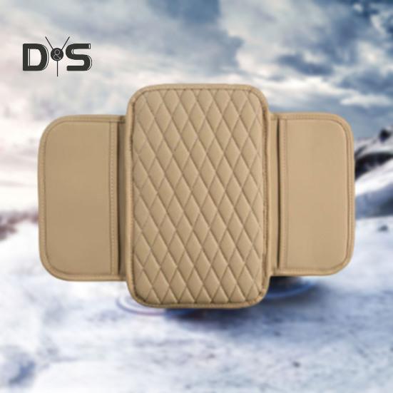 Auto-Armlehnenmatte, Leder-Armlehnenbezug, Kissen mit seitlichen Aufbewahrungstaschen, Auto-Mittelkonsolen-Abdeckung, Auto-Innenausstattung für Auto, LKW, Wohnmobil, SUV