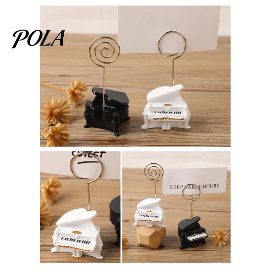 Piano Business Card Holder Holder, Resin Wedding Table Number Clip, DIY Memo Durable Stand Photo for Desk, Music Theme Home Office Decor, Gift Unique