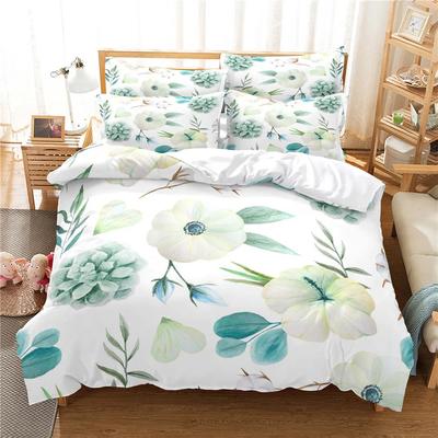 Set Lenzuola Camera da Letto Luce di Primavera Copripiumino Federe Biancheria da Letto US Queen 228x228cm Set Letto Misura Queen