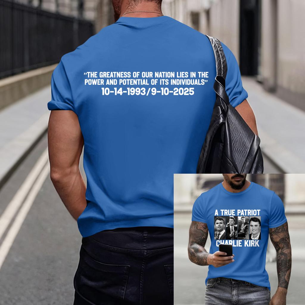 Fashionable Round Neck Short Sleeve Work Clothes Printed Tops For Mens Summer Tops