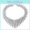 Geometric Metal Necklace With Electroplated Finish For Men And Women