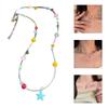 Party Necklace Colorful Star Beaded Pendant Clavicle Chain Delicate Star Collar Choker Necklace for Women Girl Birthday