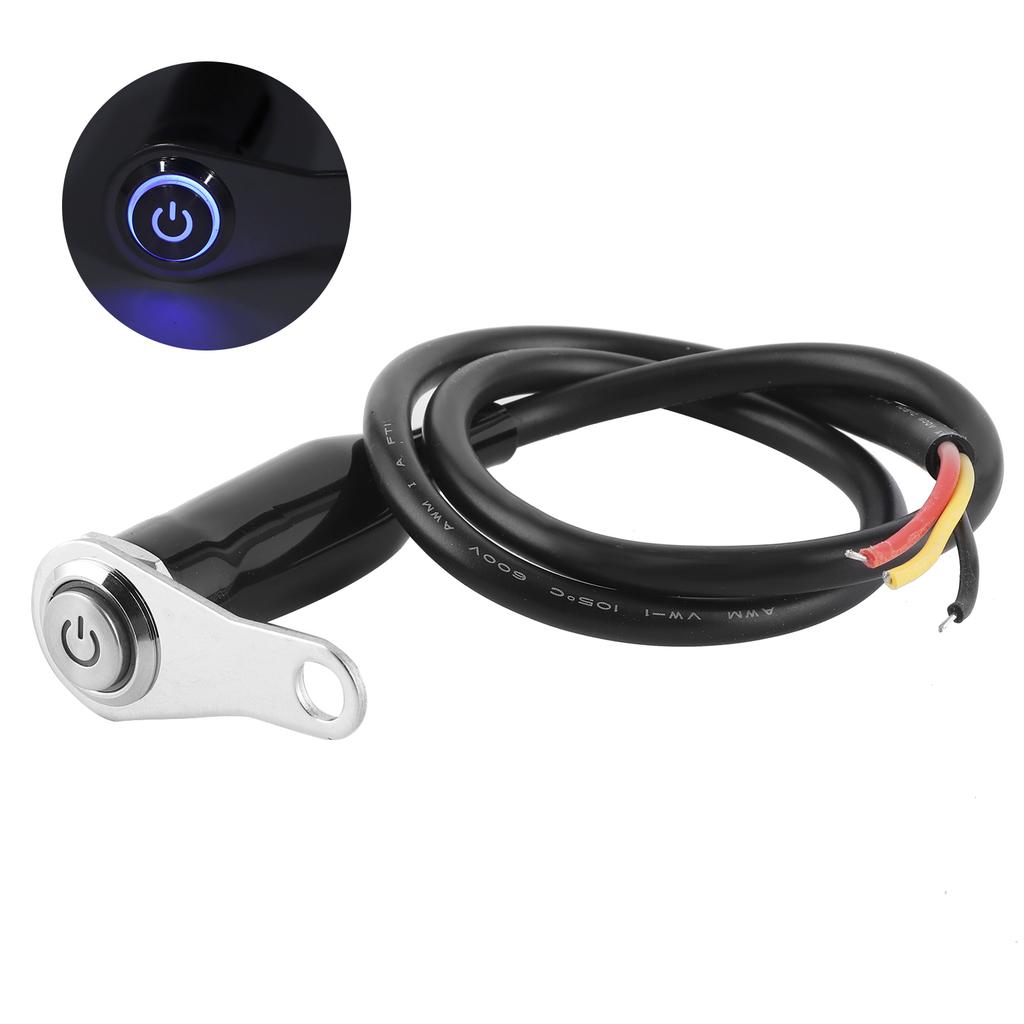 12V Stainless Steel Motorcycle Handlebar Switch LED Modification Bracket Control Push Button