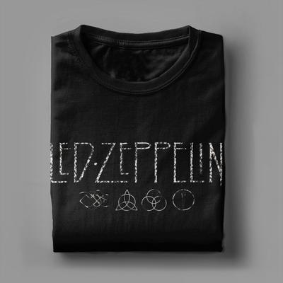 The Mother Ship Led Zeppelin TShirts Men  Vintage Pure Cotton Tees Crewneck Short Sleeve T Shirt Gift Tops