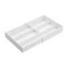 Yamazaki Extendable & Sliding Cutlery Tray, White, Approx. W25 x D24.6-45 x H5.7cm, Plate, Sliding Cutlery Case, 3384