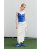 Forev Melange Knit Long Skirt - Sage Green
