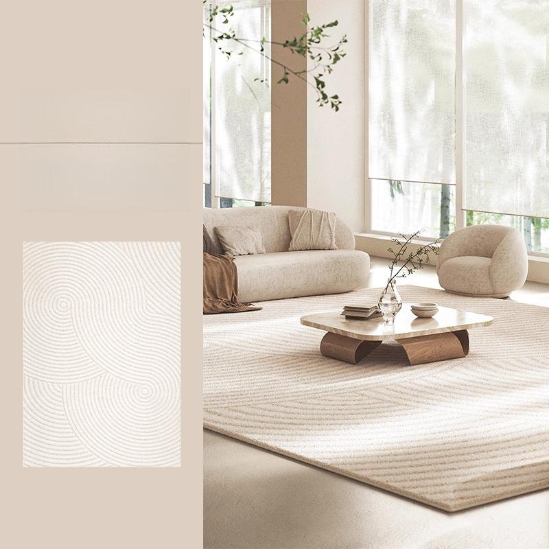 Cream Style Carpets for Living Room Fluffy Soft Lounge Rug Thick Plush Cloakroom Floor Mat Large Area Bedroom Decor Line Carpet