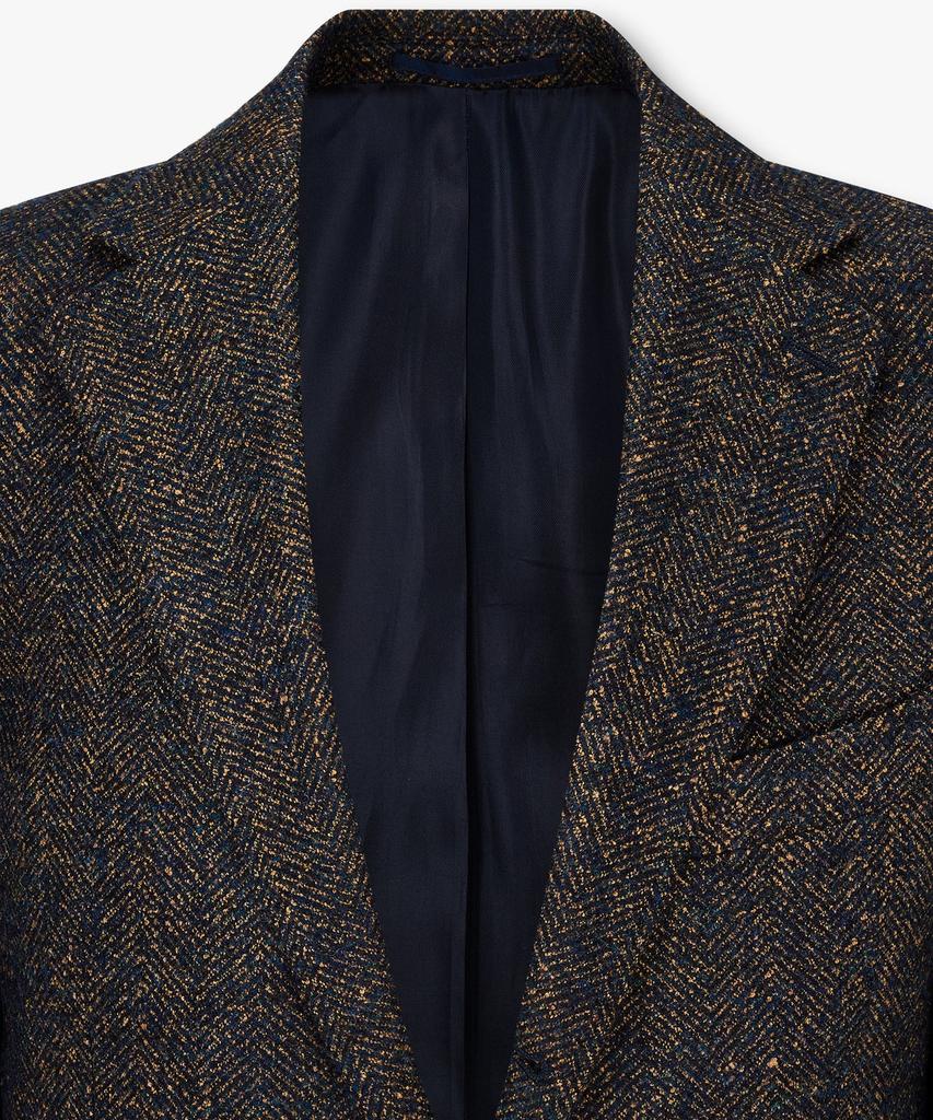 Man On The Boon Notched Lapel Herringbone Single Jacket_Navy 4714302009