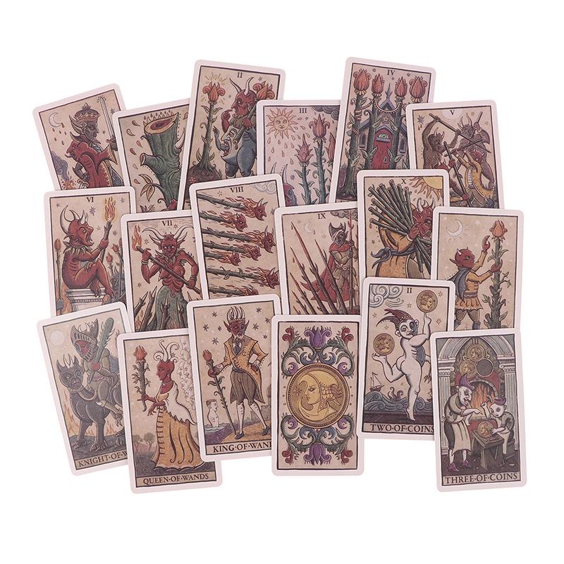 Della Luna Tarot Cards Fortune-Telling Oracle Divination Edition Creativity Illustrated English Version Moon Board Game Deck