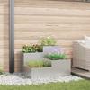 Garden Planter Silver 80 X 80 X 60 Cm Galvanized Steel