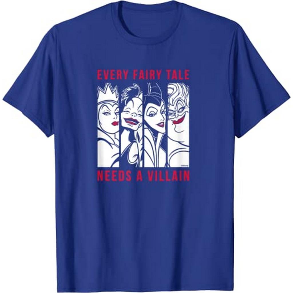 Disney Mens Every Fairy Tale Needs A Villain Cotton T-Shirt