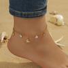 Fashion Beach Colorful Geometric Rhinestone Butterfly Heart Chain Anklet, Simple and Versatile