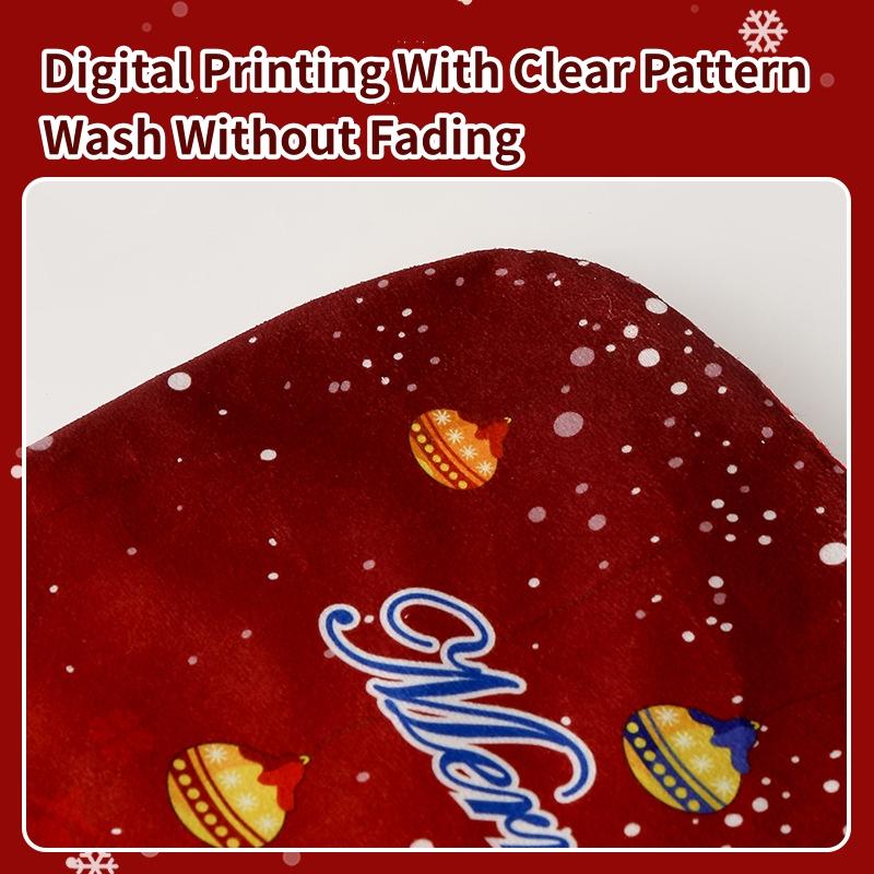 Vánoční potah na sedák Netkaný kreativní Santa Claus perníkový panáček potištěný potah na židli Slavnostní stolování Atmosféra Dekorace Čalounění