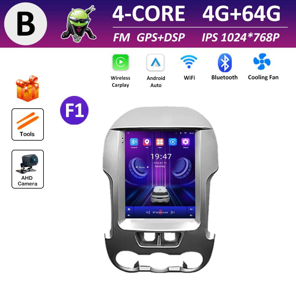 9.7 Inch Touch Screen Car Video for Ford Ranger 2012 2013 2014 - 2015 Radio Player Cooling Fan Wireless Carplay Head Unit WIFI