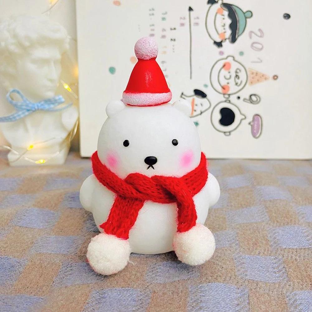 Snowman Silicone Night Light for Kids Christmas Gift Soft Touch Squishy LED Night Lamp Animal Nursery Night Lights