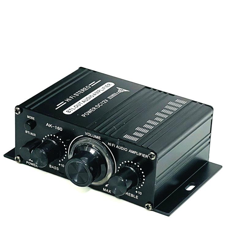 12V Bluetooth 5.0 Stereo Amplifier for Car, Computer, or Desktop: 2-Channel Background Music Power