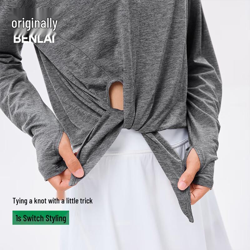 Benlai Women's 2025 Autumn Loose Fit Long Sleeve T-Shirt