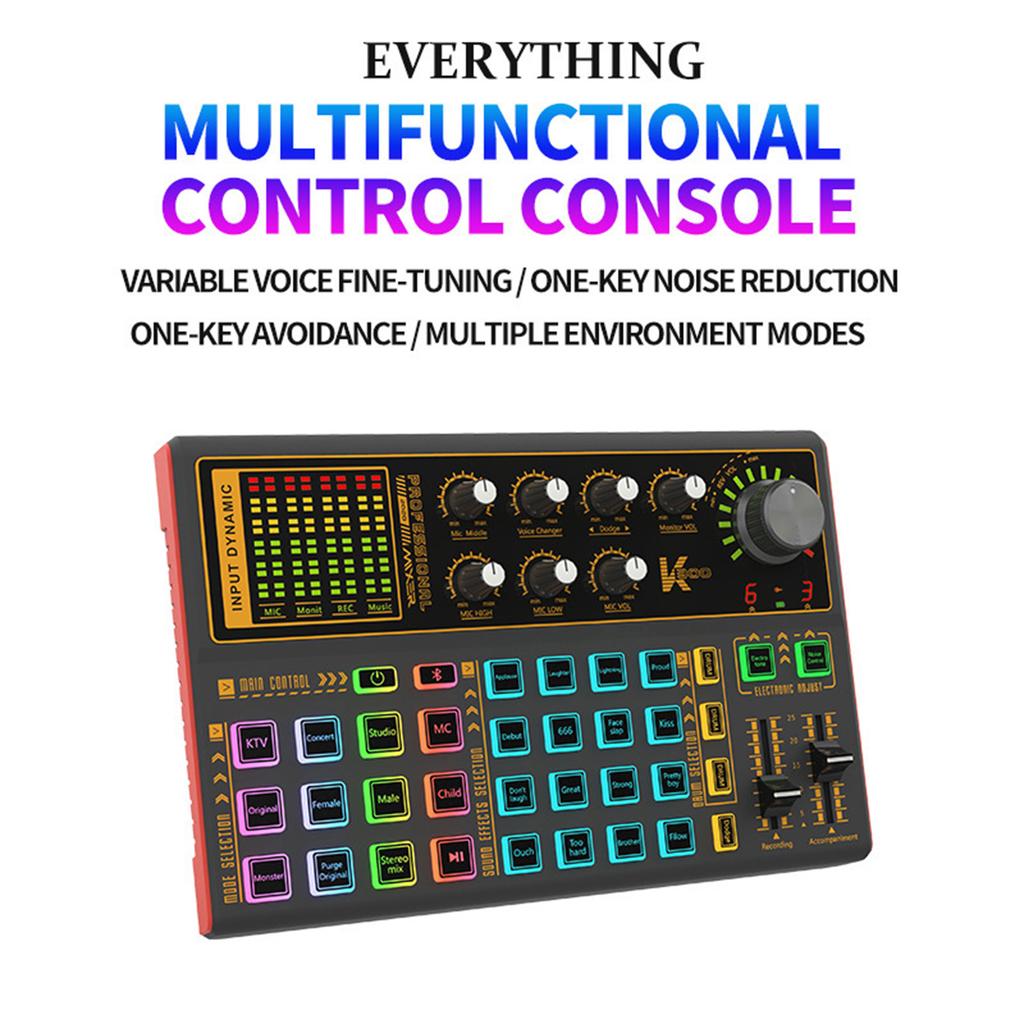 Computer and Mobile Phone Live Streaming Sound Card for Online Singing Chatting Live Video Streaming 3 Reverberation Singing ModesCelsius9 Scene Modes