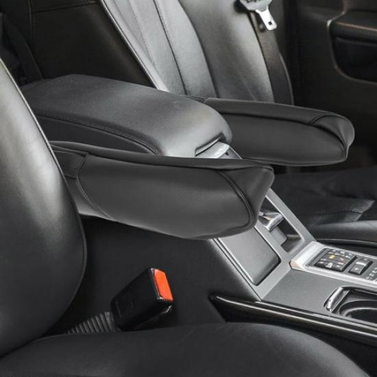 Pair Black Leather Front Seat Armrest Replacement Cover Fit Honda CR-V 2010 2011