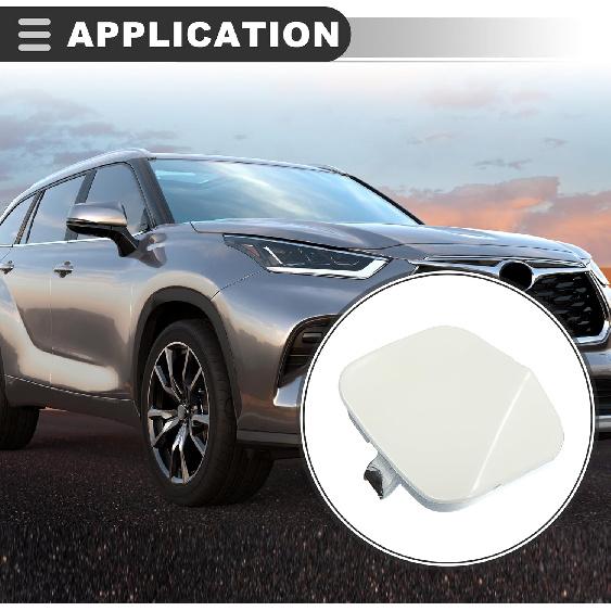 Motoforti Tow Hook Cover, Towing Hook Eye Hole Cover, for Nissan Altima 2016-2018, Plastic, White