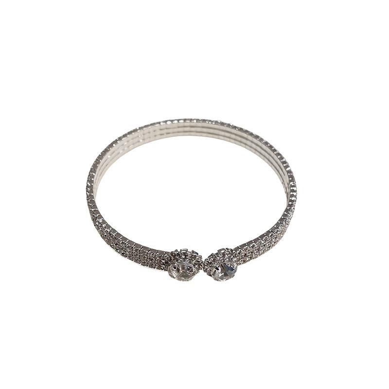 Элегантный европейский браслет с инкрустацией стразами в виде цветов, ювелирное изделие для женщин