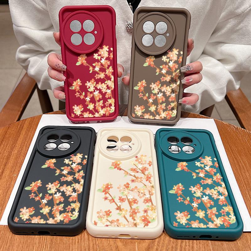 Orange Blossoms Floral Pattern Case For Oneplus 15 Nord 5 13R 12R 11R 5G Shockproof Bumper Soft Silicone Cover For OnePlus 13 13T 12