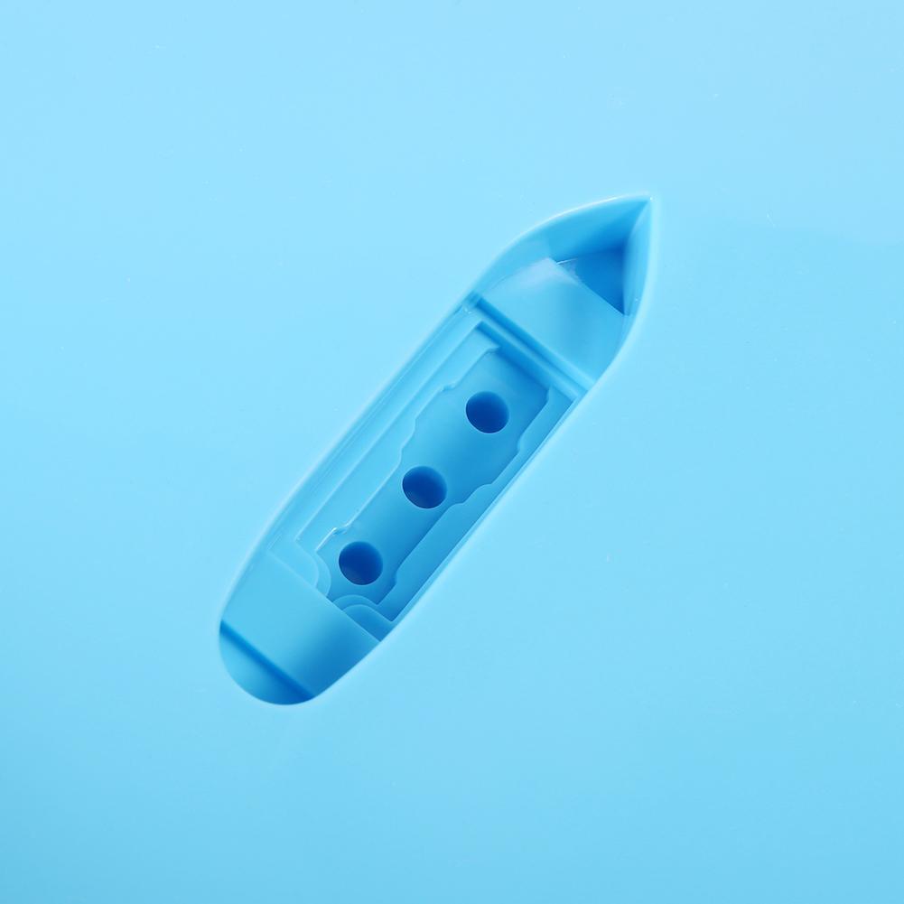 Sett med 3 stk Unik Dampskipdesign Silikonforseglingslokk Kjele Krus Kopp Lokk Kjøkkenredskaper Blå