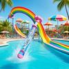Firework Water Blaster for Kids Pool Beach Summer Toy,Summer Pool Beach Toy, Pull-Pump Porous Spray Water Blaster