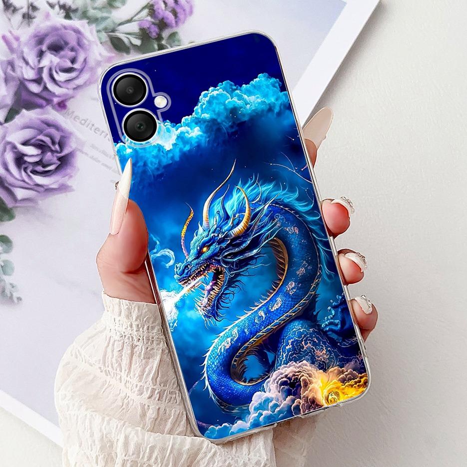 For Samsung Galaxy A06 Case SM-A065F Cool Dragon Painted Cover For Galaxy A05 Phone Case For Samsung A04 A04e A05 A06 Soft Shell