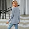 Autumn-winter Women's Blouse, Knitwear, Long-sleeved Shirt with A Round Neck, Tulip Hem