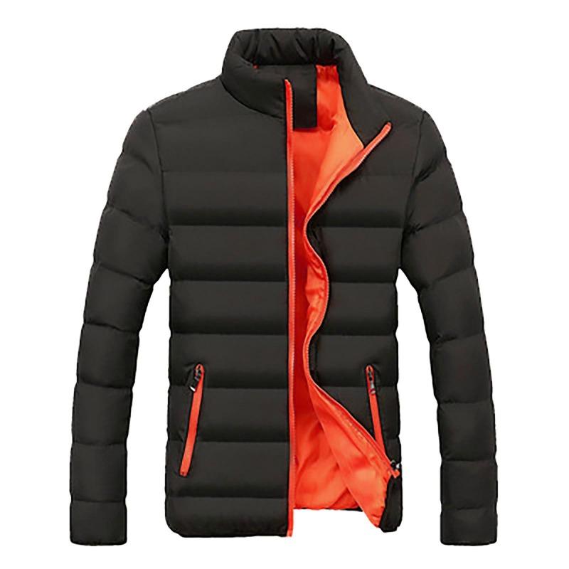 Men's Winter Zipper Warm Down Jacket Packable Light Coat