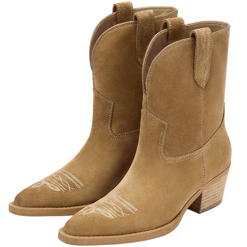 73Hours Wild Rose Square Heel Western Boots 36 хаки
