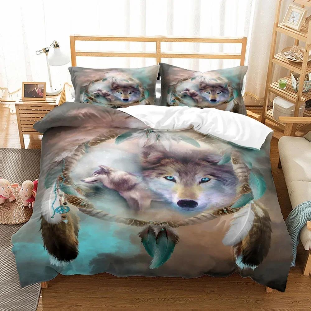 Comforter Digital Wolf Duvet/Doona Set Single Twin Double Queen King Cal King Size Set