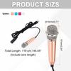 Uxcell Compact Mini Microphone for Phones with Bracket and Sponge for Hot and Pack of 4 Cover, Type-C Recording, Gold, Silver, Pink, Blue,