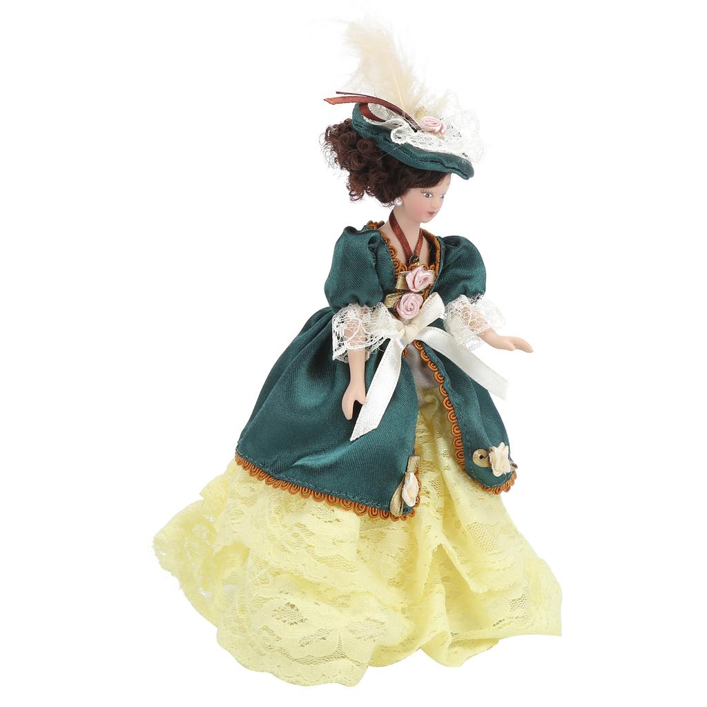 1 12 Doll House Victorian Lady Women Miniature Porcelain Dolls Doll House Decoration