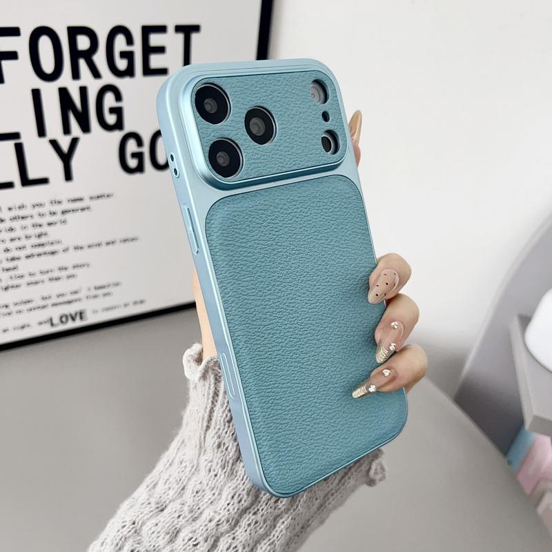 For iPhone 17 Pro Max Case Luxury Hybrid PC+PU Leather Matte Anti-skid Back Phone Cover Case For iPhone 16 15 14 13 Pro Max