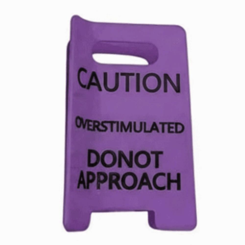 

Thick Hairs Design Caution Sign Hair Claw Clip Warning Message Warning Sign Hairpins Creative