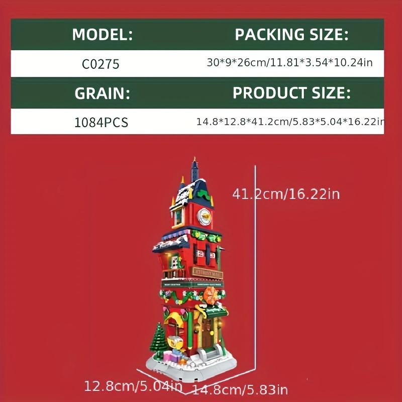 Small Granular Building Blocks Puzzle Toys, Assembling Building Models, Christmas Decorations Puzzle Kit, Christmas Gifts