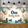 Duck Celebration Display Nature Inspired Kids Party Banner Pond Themed Banner Balloon Decor Lucky Celebration Banner