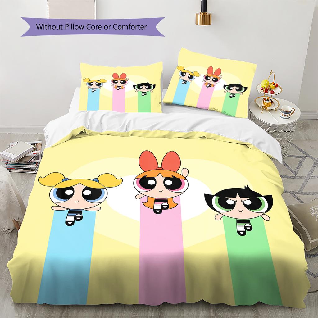 Biancheria da letto con motivo Poster delle Superchicche Decorazione per la Casa Regalo di Compleanno e Festa (1 * copripiumino + 2 * federa, senza nucleo)