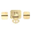 Box Lock Buckle Hinges Set Durable Rustproof Brass Corrosion Resistant Retro Style Wide Application Small Box Hinges