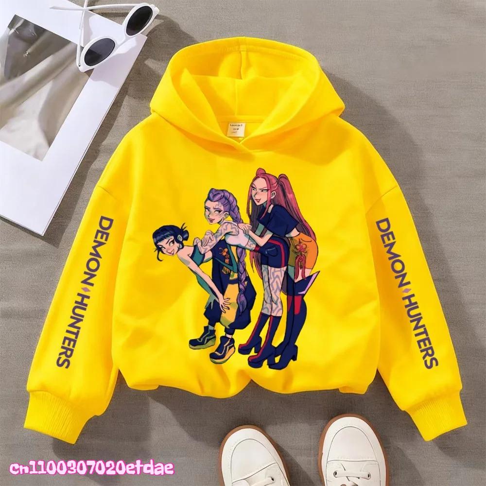 Y2K KPop Cazadores de Demonios Sudaderas Adolescentes Niñas Niños Rumi KPop Cazadores de Demonios Sudadera Otoño Casual Manga Larga Ropa para Niños